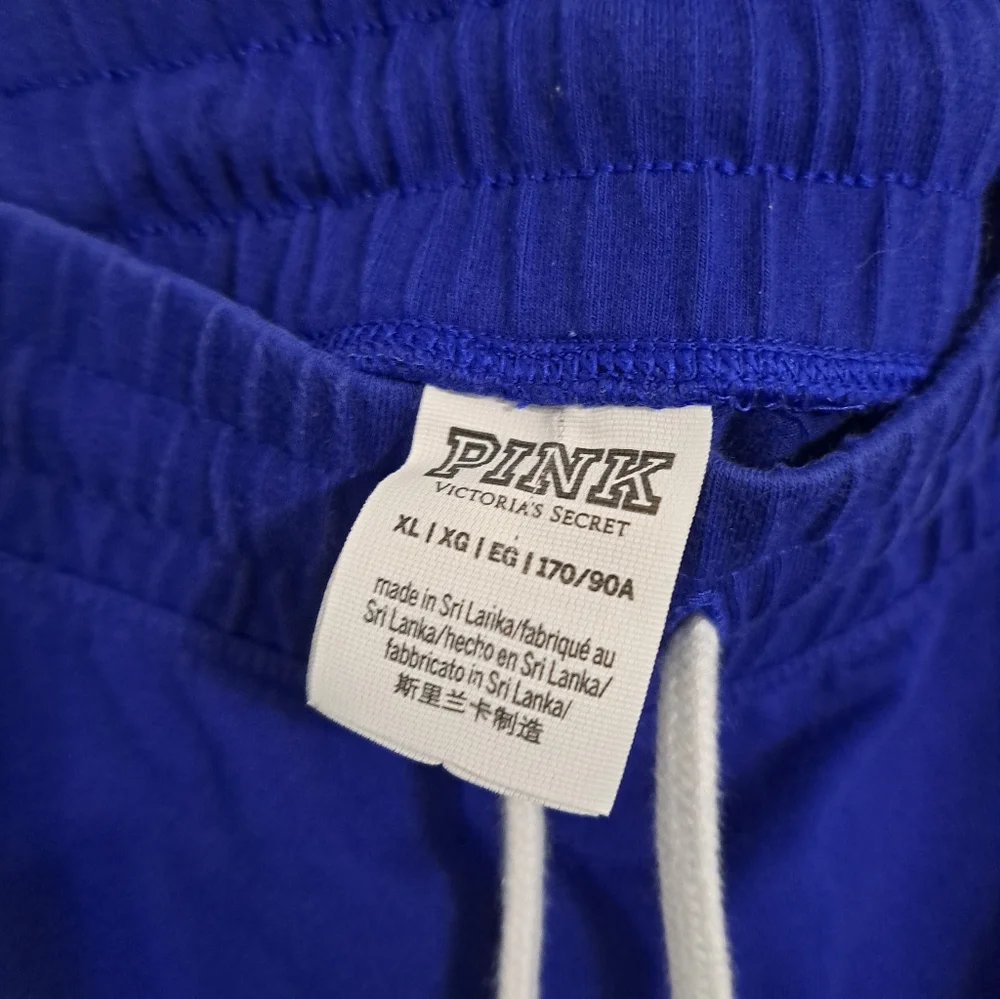 Victoria's Secret PINK Women's Jogger Pants Blue XL High Waist Full Length - Picture 4 of 5